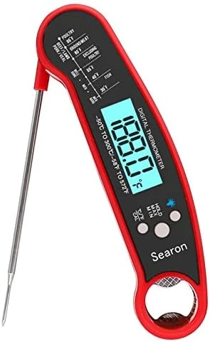 Meat Thermometer For Cooking - FT002R Instant Read Food Thermometer For Kitchen BBQ Grilling Smoker Baking Turkey. (Red + Black) 10 Meat Thermometer For Cooking - FT002R Instant Read Food Thermometer For Kitchen BBQ Grilling Smoker Baking Turkey. (Red + Black) - Image 10