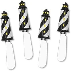 Cheese And Butter Spreader Knives Christmas Decor 4-Piece Hand Painted Resin Handle With Stainless Steel Blade Multipurpose Cheese Spreader Set (Blue Light Bulb) 7 Cheese And Butter Spreader Knives Christmas Decor 4-Piece Hand Painted Resin Handle With Stainless Steel Blade Multipurpose Cheese Spreader Set (Blue Light Bulb) -Peugeot Shop 414nb2hRlL. AC