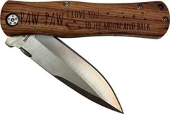 PawPaw - I Love You To The Moon And Back Stainless Steel Folding Pocket Knife With Clip, Black 7 PawPaw - I Love You To The Moon And Back Stainless Steel Folding Pocket Knife With Clip, Black -Peugeot Shop 414pF2UYInL. AC