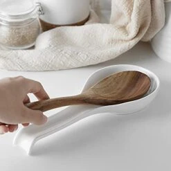 9.5" Ceramic Spoon Rest, White Spoon Rest For Stove Top, Spoon Holder For Stove Top, Kitchen Spoon Holder For Countertop, Set Of 1 -Peugeot Shop 4153koGyjVL