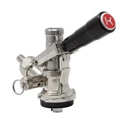 Kegco KC KT86S-L Keg Tap Coupler, Black