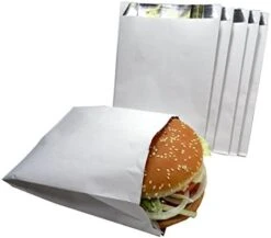 Grease Resistant Serving Bag With Side Gusset, Foil Lined Retains Heat For Outdoor Entertaining, Hot Dog Bag, Pack Of 25 -Peugeot Shop 415AyKiS6NL. AC