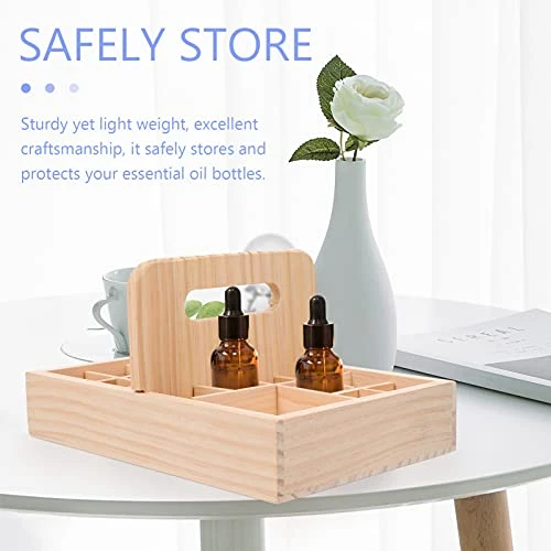 Essential Oil Holder Essential Oils Storage Box Case 21 Slots Wooden Essential Oil Organizer Bottle Storage Rack Holder Cosmetic Organizer Rack Shelf With Handle Essential Oils Holder 5 Essential Oil Holder Essential Oils Storage Box Case 21 Slots Wooden Essential Oil Organizer Bottle Storage Rack Holder Cosmetic Organizer Rack Shelf With Handle Essential Oils Holder - Image 5