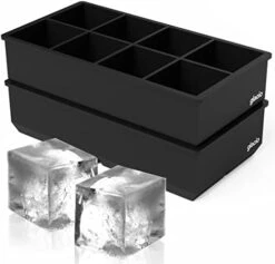 Glacio Ice Cube Trays Silicone - Large Ice Tray Molds For Making 8 Giant Ice Cubes For Whiskey - 2 Pack -Peugeot Shop 415CcCw6PhL. AC