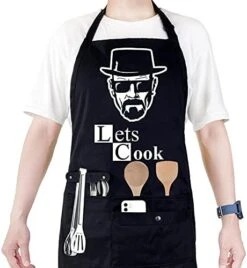 Funny Cooking Chef Apron With Pockets BBQ Kitchen Work Aprons Birthday Dad Creative Gifts -Peugeot Shop 415HHv7iZ2S. AC