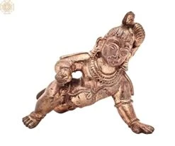 2.5" Small Laddoo Gopala | Handmade | Madhuchista Vidhana (Lost-Wax) | Panchaloha Bronze From Swamim