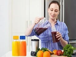 4 OZ Plastic Juice Bottles, Reusable Bulk Beverage Containers, Comes Black Lid, For Juice, Milk And Other Beverages, 10 Pcs. 8 4 OZ Plastic Juice Bottles, Reusable Bulk Beverage Containers, Comes Black Lid, For Juice, Milk And Other Beverages, 10 Pcs. -Peugeot Shop 415RsrTug1L