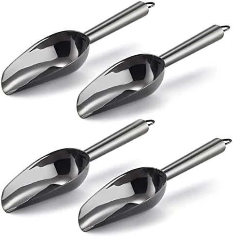 Mini Scoop, E-far 3 Ounce Stainless Steel Kitchen Utility Scoops, Ideal For Candy/Ice Cube/Flour/Sugar/Coffee Bean/Protein Powder, Food Grade & Anti Rust, Easy Clean & Dishwasher Safe (4 Pack) 10 Mini Scoop, E-far 3 Ounce Stainless Steel Kitchen Utility Scoops, Ideal For Candy/Ice Cube/Flour/Sugar/Coffee Bean/Protein Powder, Food Grade & Anti Rust, Easy Clean & Dishwasher Safe (4 Pack) - Image 10