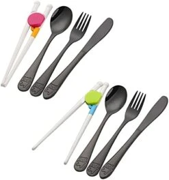 Kids Silverware, Poylim Stainless Steel Children Flatware Set, Toddler Utensils Set Of 2, Rainbow -Peugeot Shop 415VWl9gOML. AC