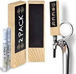 Chalkboard Beer Tap Handles - 2-Pack Wooden Walnut Beer Tap Handles With Chalkboard And Pen - Best For Homebrew, Kegerators And Bars - Makes A Great Gift For Beer Lovers And Homebrewers -Peugeot Shop 415bunG75L. AC