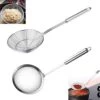 Fat Skimmer Spoon Hot Pot Fine Mesh Food Strainer Spider Strainer For Grease Gravy Kitchen Cooking, Stainless Steel
