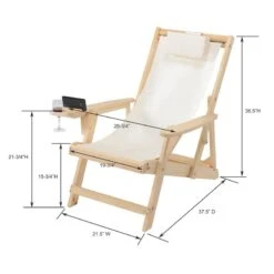 Romantic 3-Piece Wood And Canvas Adirondack Furniture Set - Natural 9 Romantic 3-Piece Wood And Canvas Adirondack Furniture Set - Natural -Peugeot Shop 415ctnaepVL