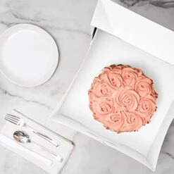 SpecialT | Cake Boxes With Window 25pk 12x12x6 Inch White Bakery Boxes, Disposable Cake Containers, Dessert Boxes 8 SpecialT | Cake Boxes With Window 25pk 12x12x6 Inch White Bakery Boxes, Disposable Cake Containers, Dessert Boxes -Peugeot Shop 415dQV0zG0L