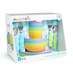 Munchkin ® 12pc Baby And Toddler Feeding Supplies Set - Includes Plates, Bowls, And Cups -Peugeot Shop 415h0Jz9yqL