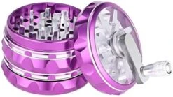 2.5" Hand Crank Aluminium Grinder With Clear Top, Black And Purple, Best Gift -Peugeot Shop 415jIevh0vL. AC