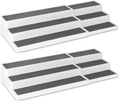 CiWiVOKi 3 Tier Expandable Spice Rack Organizer, Non Skid Spice Storage Shelf Kitchen Organizer For Kitchen Cabinet, Cupboard, Pantry, 2 Packs -Peugeot Shop 415kyrABpUL. AC