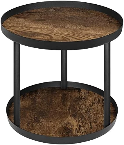 COZLUX Lazy Susan, Turntable Cabinet Organizer, 12 Inch Wood Table Top Spice Organizer For Kitchen Countertop, Pantry, Dining Tables, Rustic Brown Black 8 COZLUX Lazy Susan, Turntable Cabinet Organizer, 12 Inch Wood Table Top Spice Organizer For Kitchen Countertop, Pantry, Dining Tables, Rustic Brown Black - Image 8