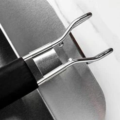 Stainless Steel Folding Pizza Peel With Rubber Handle - Traditional Classic Style, Pizza Paddle, Shovel Tool - 25cm - Silver -Peugeot Shop 415ufyZn9hL