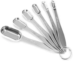13-piece Measuring Cups And Spoons Set, 18/8 Stainless Steel Heavy Duty Ergonomic Handle With Ring Connector, Silver 23 13-piece Measuring Cups And Spoons Set, 18/8 Stainless Steel Heavy Duty Ergonomic Handle With Ring Connector, Silver -Peugeot Shop 415voPTSVzL. AC