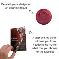 PVC Heat Shrink Capsules With Tear Tab - 100 Count, Suitable For Wine Bottles, Satin Burgundy Finish, Premium Quality Shrink Bottle Sleeves For Professional And Home Use -Peugeot Shop 415xoJS2dqL