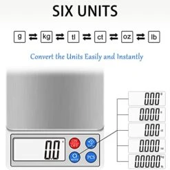 Digital Kitchen Scale, High-Precision Food Gram Scale 2000g X 0.1g Muti-Functional Pro Coffee Scale With Back-Lit LCD Display Tare PCS Function For Cooking Baking Jewelry 6 Digital Kitchen Scale, High-Precision Food Gram Scale 2000g X 0.1g Muti-Functional Pro Coffee Scale With Back-Lit LCD Display Tare PCS Function For Cooking Baking Jewelry -Peugeot Shop 4160ab4cgDL