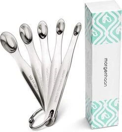 5-Piece Mini Measuring Spoons Set, Stainless Steel Metal