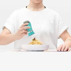 Alt And Pepper Shakers Set Glass Salt & Pepper Dispense For Sea Salt, Black Pepper, Spices-Stylish Pioneer Kitchen Gift For Women Mom Family - Teal