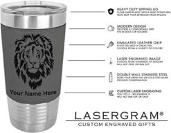 20oz Vacuum Insulated Tumbler Mug, Bass Fish, Personalized Engraving Included (Faux Leather, Gray) 19 20oz Vacuum Insulated Tumbler Mug, Bass Fish, Personalized Engraving Included (Faux Leather, Gray) -Peugeot Shop 416OdzZ5etL 1