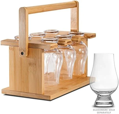 Ddy Bamboo Whiskey Glass Holder - Carrier And Drying Rack For Whisky Tasting Glassware 5 Ddy Bamboo Whiskey Glass Holder - Carrier And Drying Rack For Whisky Tasting Glassware - Image 5