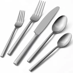 Potter 20-Piece Forged Silverware Set Stainless Steel Flatware Set Cutlery Set,Service For 4,Mirror Finish,Dishwasher Safe -Peugeot Shop 416k znzTL. AC