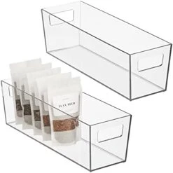 By Nate Berkus Plastic Bin With Handles | For Pantry Organization Perfect Organizer For Kitchen Storage Or Fridge From MDesign - Set Of 4, Clear 17 By Nate Berkus Plastic Bin With Handles | For Pantry Organization Perfect Organizer For Kitchen Storage Or Fridge From MDesign - Set Of 4, Clear -Peugeot Shop 416oioc3cvL. AC