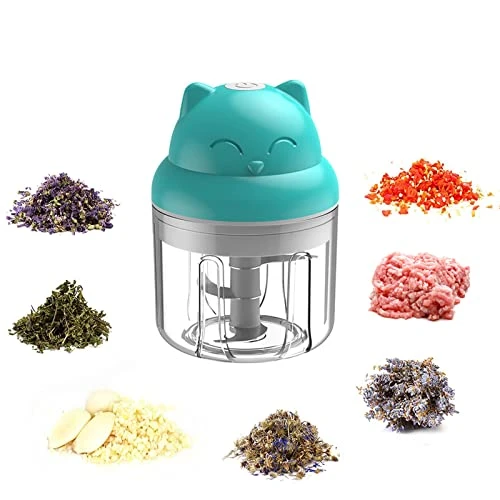 Electric Herb Grinder, Portable USB Charge Spice Grinder For Grinding Garlic Onion Nut Dry Fresh Herbs, Waterproof, High-efficiency (Blue) 1 Electric Herb Grinder, Portable USB Charge Spice Grinder For Grinding Garlic Onion Nut Dry Fresh Herbs, Waterproof, High-efficiency (Blue)