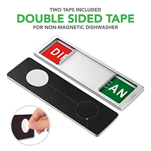 Dishwasher Magnet, Clean Dirty Sign Indicator For Dishwasher Non-Scratch Easy To Read And Strong Slide For Changing Signs, Sleek And Convenient Design, Heavy Duty Magnet With Optional Stickers 4 Dishwasher Magnet, Clean Dirty Sign Indicator For Dishwasher Non-Scratch Easy To Read And Strong Slide For Changing Signs, Sleek And Convenient Design, Heavy Duty Magnet With Optional Stickers - Image 4