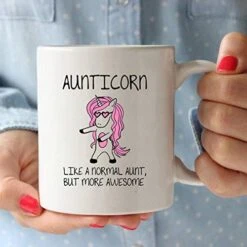 Aunticorn Funny Coffee Mug – Aunt Ever Gifts From Niece Or Nephew – Birthday Or Mothers Day Idea - 11 Oz Tea Cup White -Peugeot Shop 416s77KseYL