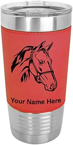 20oz Vacuum Insulated Tumbler Mug, Horse Head 2, Personalized Engraving Included (Faux Leather, Rustic) 12 20oz Vacuum Insulated Tumbler Mug, Horse Head 2, Personalized Engraving Included (Faux Leather, Rustic) - Image 12