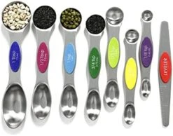 Magnetic Measuring Spoons Set Stainless Steel With Leveler,Multicolors Measuring Cups And Spoon Set Kitchen Gadgets Apartment Essentials Fits In Spice Jars,Stackable Metal Tablespoon Spoon For Baking -Peugeot Shop 416yWsL2kL. AC