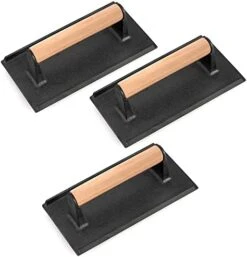 Cast Iron Burger Press, 7 Inch Round Heavy Duty Bacon Meat Steak Grill Press With Wooden Handle, Heat Proof, Rust Resistance, Griddle Accessorie Burger Smasher For BBQ Flat Top Teppanyaki -Peugeot Shop 4170ZzdYQqL. AC