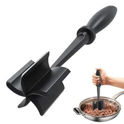 Upgrade Meat Chopper, Heat Resistant Meat Masher For Hamburger Meat, Ground Beef Smasher, Nylon Hamburger Chopper Utensil, Ground Meat Chopper, Non Stick Mix Chopper, Mix And Chop, Potato Masher Tool