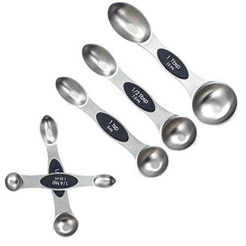 Measuring Spoons,18/10 Stainless Steel Set Of 5 Double Sided Magnetic Baking And Cooking Kitchen Set For Weighing Liquid And Dry Ingredients 3 Measuring Spoons,18/10 Stainless Steel Set Of 5 Double Sided Magnetic Baking And Cooking Kitchen Set For Weighing Liquid And Dry Ingredients - Image 3
