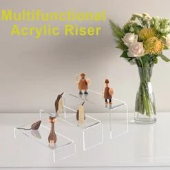 Acrylic Display Risers 2 Sets - 9'' Risers For Display Clear Acrylic Risers For Display Thicken Acrylic Shelf Riser For Figure Collection Jewelry Cup Perfume Cake Buffet 6pcs 3 Assorted Sizes -Peugeot Shop 417JCk5JQpL