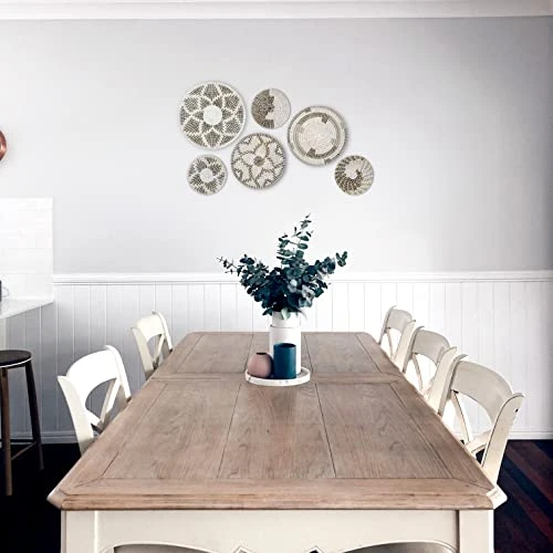 Handmade Woven Wall Basket Decor - Set Of 6 Hanging Seagrass Baskets For Rustic, Trendy, All Natural Home Decor With Boho Style | Decorative, Round Baskets Perfect For Stylish Wall Displays 6 Handmade Woven Wall Basket Decor - Set Of 6 Hanging Seagrass Baskets For Rustic, Trendy, All Natural Home Decor With Boho Style | Decorative, Round Baskets Perfect For Stylish Wall Displays - Image 6