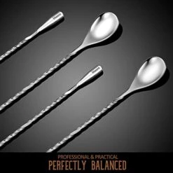 Iware LZS13B 12 Inches Stainless Steel Mixing Spoon, Spiral Pattern Bar Cocktail Shaker Spoon -Peugeot Shop 417Ly1K11iL