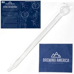 Glass Wine Thief For Brewing - Hand Blown Borosilicate 3.3 - Made In The USA