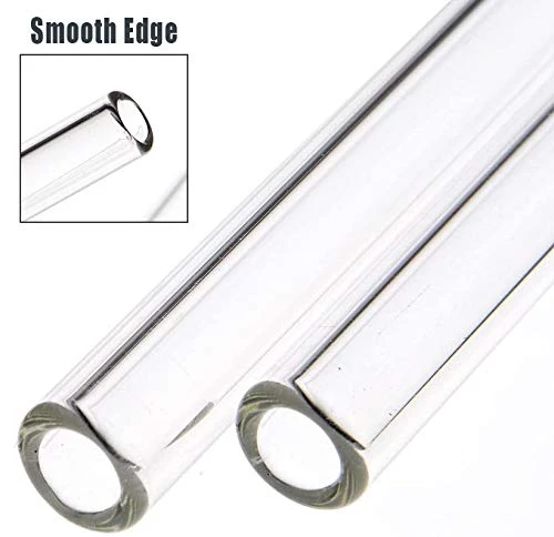 Glass Smoothie Straws, Reusable Clear Bent 9 In X 10 Mm Drinking Straws, Set Of 4 With Cleaning Brush 3 Glass Smoothie Straws, Reusable Clear Bent 9 In X 10 Mm Drinking Straws, Set Of 4 With Cleaning Brush - Image 3