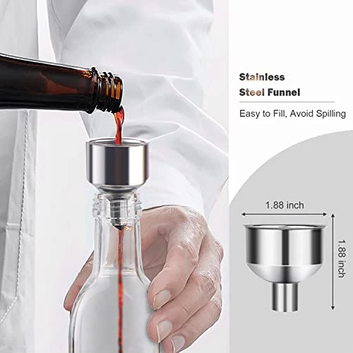 Sungwoo 17oz Olive Oil Dispenser Bottle, Oil And Vinegar Dispenser Set, 500ml Oil Bottles For Kitchen With Pourers And Funnel, Clear 2 Sungwoo 17oz Olive Oil Dispenser Bottle, Oil And Vinegar Dispenser Set, 500ml Oil Bottles For Kitchen With Pourers And Funnel, Clear - Image 2