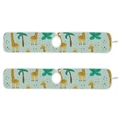 Kcldeci 2 Pack Faucet Mat Splash Guard For Kitchen Sink,Childish Cute Giraffe 14x5 Inch Faucet Handle Drip Catcher Tray Absorbent Mat Fast Dry Mat For Kitchen, Bathroom