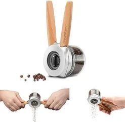 Ortwo + Extra Jar | One-Handed Pepper Mill With Ceramic Grinder & Wooden Handle | Refillable Pepper Grinder | Adjustable Salt Grinder And Spice Mill | Manual Pepper Mill | 2oz 12 Ortwo + Extra Jar | One-Handed Pepper Mill With Ceramic Grinder & Wooden Handle | Refillable Pepper Grinder | Adjustable Salt Grinder And Spice Mill | Manual Pepper Mill | 2oz -Peugeot Shop 418 Jdf2f9L. AC