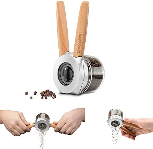 Ortwo + Extra Jar | One-Handed Pepper Mill With Ceramic Grinder & Wooden Handle | Refillable Pepper Grinder | Adjustable Salt Grinder And Spice Mill | Manual Pepper Mill | 2oz 5 Ortwo + Extra Jar | One-Handed Pepper Mill With Ceramic Grinder & Wooden Handle | Refillable Pepper Grinder | Adjustable Salt Grinder And Spice Mill | Manual Pepper Mill | 2oz - Image 5