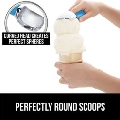 Gorilla Grip Large, Comfortable Handle, Heavy Duty Ice Cream Scoop, Professional Grade Scooper, Get Perfect Shape Scoops, Great For Spooning Frozen Hard Gelato And Sorbet, Cookie Dough, Melon, Aqua -Peugeot Shop 418H2fa3E7L
