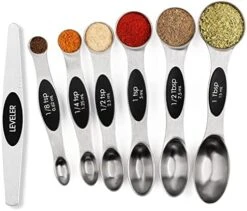 Magnetic Measuring Spoons Set Stainless Steel With Leveler,Multicolors Measuring Cups And Spoon Set Kitchen Gadgets Apartment Essentials Fits In Spice Jars,Stackable Metal Tablespoon Spoon For Baking -Peugeot Shop 418H9mm5m4L. AC